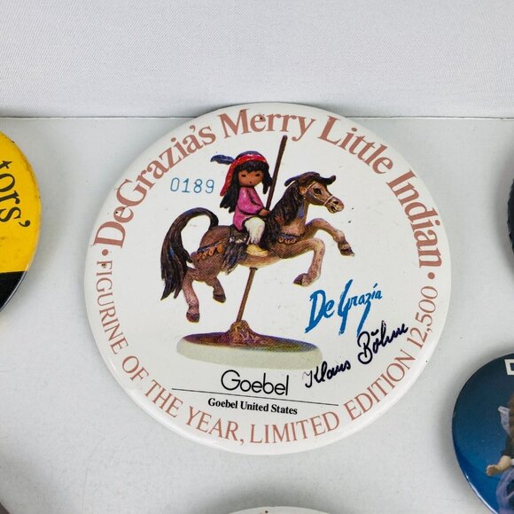 Collectible Artists Round Pins Pinbacks From Event Shows Some Signed Lot - Picture 16 of 16